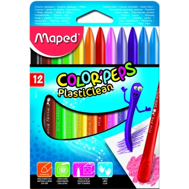 【 Maped 】12色可擦式三角蠟筆 