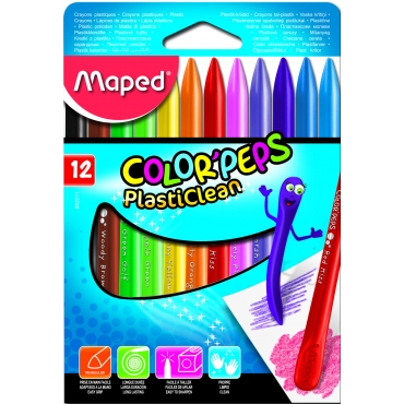 【 Maped 】12色可擦式三角蠟筆 