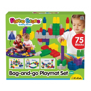 K's Kids 彩色安全積木—趣味隨身建構積木組  Bag-and-go Playmat Set